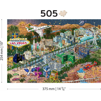 WOODEN CITY Dřevěné puzzle Vítejte v Las Vegas 2v1, 505 dílků EKO