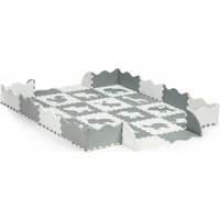 ECOTOYS Pěnové puzzle Zvířata šedá-bílá SX s okraji