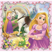 TREFL Puzzle Disney princezny s přáteli 3v1 (20,36,50 dílků)