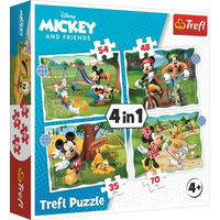 TREFL Puzzle Mickey Mouse: Krásný den 4v1 (35,48,54,70 dílků)