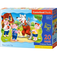 CASTORLAND Puzzle Tři malá prasátka MAXI 20 dílků