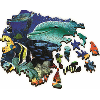 TREFL Wood Craft Origin puzzle Život v moři 501 dílků