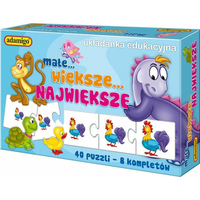 ADAMIGO Vzdělávací puzzle Zvířátka - malé, větší, největší 8x5 dílků