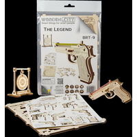 WOODEN CITY 3D puzzle Pistole Legend BRT-9, 31 dílů