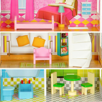 ECOTOYS Domeček pro panenky s nábytkem Mátová rezidence 