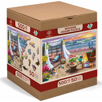 WOODEN CITY Dřevěné puzzle Letní čas 2v1, 505 dílků EKO