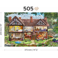 WOODEN CITY Dřevěné puzzle Dům na letní sezónu 2v1, 505 dílků EKO