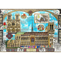 WOODEN CITY Dřevěné puzzle Katedrála Notre-Dame 2v1, 1010 dílků EKO