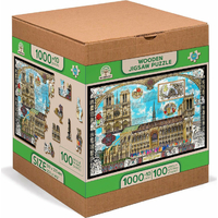 WOODEN CITY Dřevěné puzzle Katedrála Notre-Dame 2v1, 1010 dílků EKO
