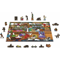 WOODEN CITY Dřevěné puzzle Sladké dobrodružství 2v1, 1000 dílků EKO