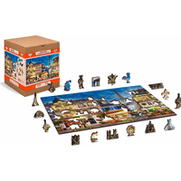 WOODEN CITY Dřevěné puzzle Snídaně v Paříži 2v1, 150 dílků EKO