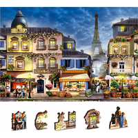 WOODEN CITY Dřevěné puzzle Snídaně v Paříži 2v1, 150 dílků EKO
