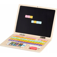 ECOTOYS Dřevěný notebook s magnetickým monitorem