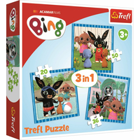 TREFL Puzzle Bing: Zábava s přáteli 3v1 (20,36,50 dílků)