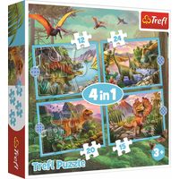 TREFL Puzzle Jedineční dinosauři 4v1 (12,15,20,24 dílků)