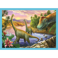 TREFL Puzzle Jedineční dinosauři 4v1 (12,15,20,24 dílků)