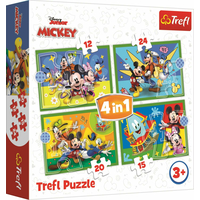 TREFL Puzzle Mickeyho klubík: S přáteli 4v1 (12,15,20,24 dílků)