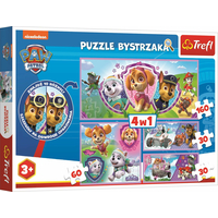 TREFL Puzzle s hledáním rozdílů Tlapková patrola 4v1 (30,30,60,160 dílků)