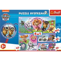 TREFL Puzzle s hledáním rozdílů Tlapková patrola 4v1 (30,30,60,160 dílků)
