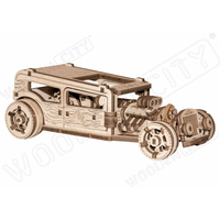WOODEN CITY 3D puzzle Automobil Hot Rod 141 dílů