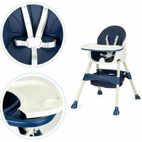 ECOTOYS Jídelní židlička 2v1 modrá