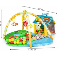 ECOTOYS Interaktivní vzdělávací podložka s domečkem