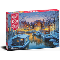 CHERRY PAZZI Puzzle Amsterdam v noci 1000 dílků