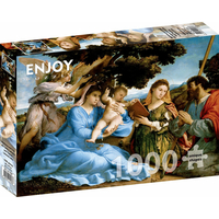 ENJOY Puzzle Madona s dítětem, svatou Kateřinou a Tomášem 1000 dílků
