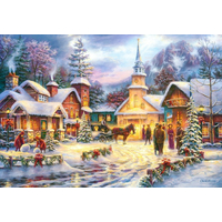 CASTORLAND Puzzle Zasněžená vánoční vesnička 1500 dílků