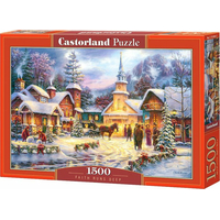 CASTORLAND Puzzle Zasněžená vánoční vesnička 1500 dílků