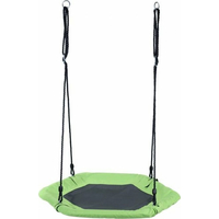 ECOTOYS Šestihranná houpačka Čapí hnízdo Zelená (průměr 92 cm)