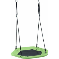 ECOTOYS Šestihranná houpačka Čapí hnízdo Zelená (průměr 92 cm)