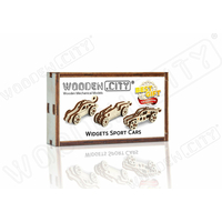 WOODEN CITY 3D puzzle mini sada Widgets: Sportovní auta 42 dílků
