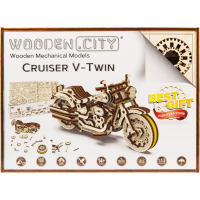 WOODEN CITY 3D puzzle Motocykl Cruiser V-Twin 168 dílů