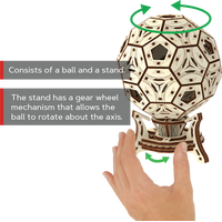 WOODEN CITY 3D puzzle Multifunkční organizér - Fotbalový míč 175 dílů