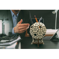 WOODEN CITY 3D puzzle Multifunkční organizér - Fotbalový míč 175 dílů