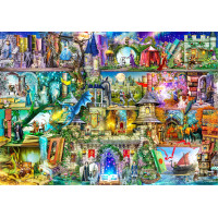 WOODEN CITY Dřevěné puzzle Byla jednou jedna pohádka 2v1, 2000 dílků EKO