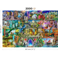 WOODEN CITY Dřevěné puzzle Byla jednou jedna pohádka 2v1, 2000 dílků EKO