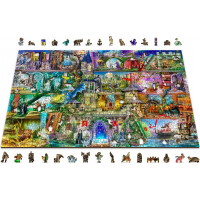 WOODEN CITY Dřevěné puzzle Byla jednou jedna pohádka 2v1, 2000 dílků EKO
