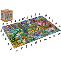 WOODEN CITY Dřevěné puzzle Byla jednou jedna pohádka 2v1, 2000 dílků EKO