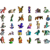 WOODEN CITY Dřevěné puzzle Byla jednou jedna pohádka 2v1, 2000 dílků EKO