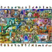 WOODEN CITY Dřevěné puzzle Byla jednou jedna pohádka 2v1, 2000 dílků EKO WOODEN CITY Dřevěné puzzle Byla jednou jedna pohádka 2v1, 2000 dílků EKO