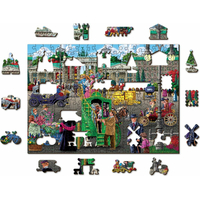 WOODEN CITY Dřevěné puzzle Pařížské náměstí v Berlíně 2v1, 200 dílků EKO