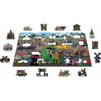 WOODEN CITY Dřevěné puzzle Pařížské náměstí v Berlíně 2v1, 200 dílků EKO