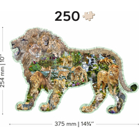 WOODEN CITY Dřevěné puzzle Řvoucí lev 250 dílků EKO
