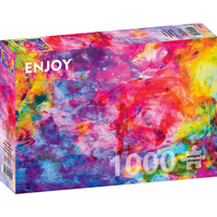 ENJOY Puzzle Barevná abstraktní olejomalba 1000 dílků