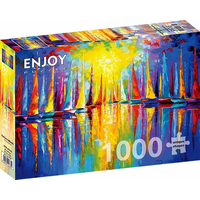 ENJOY Puzzle Duhové plachetnice 1000 dílků