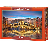 CASTORLAND Puzzle Noční most Rialto, Benátky 1000 dílků