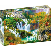 ENJOY Puzzle Plitvické vodopády na podzim 1000 dílků