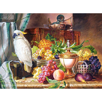 CASTORLAND Puzzle Zátiší s ovocem a papouškem 3000 dílků